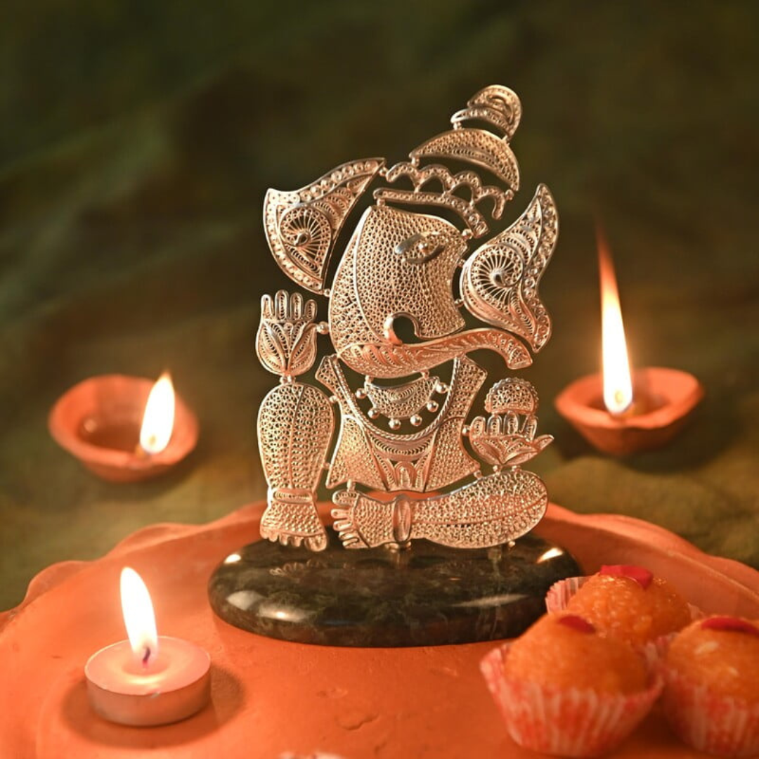 Silver Deity idol