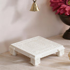 Ivory Look Alike Chowki 18 inch
