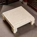 Ivory Look Alike Chowki 12 inch