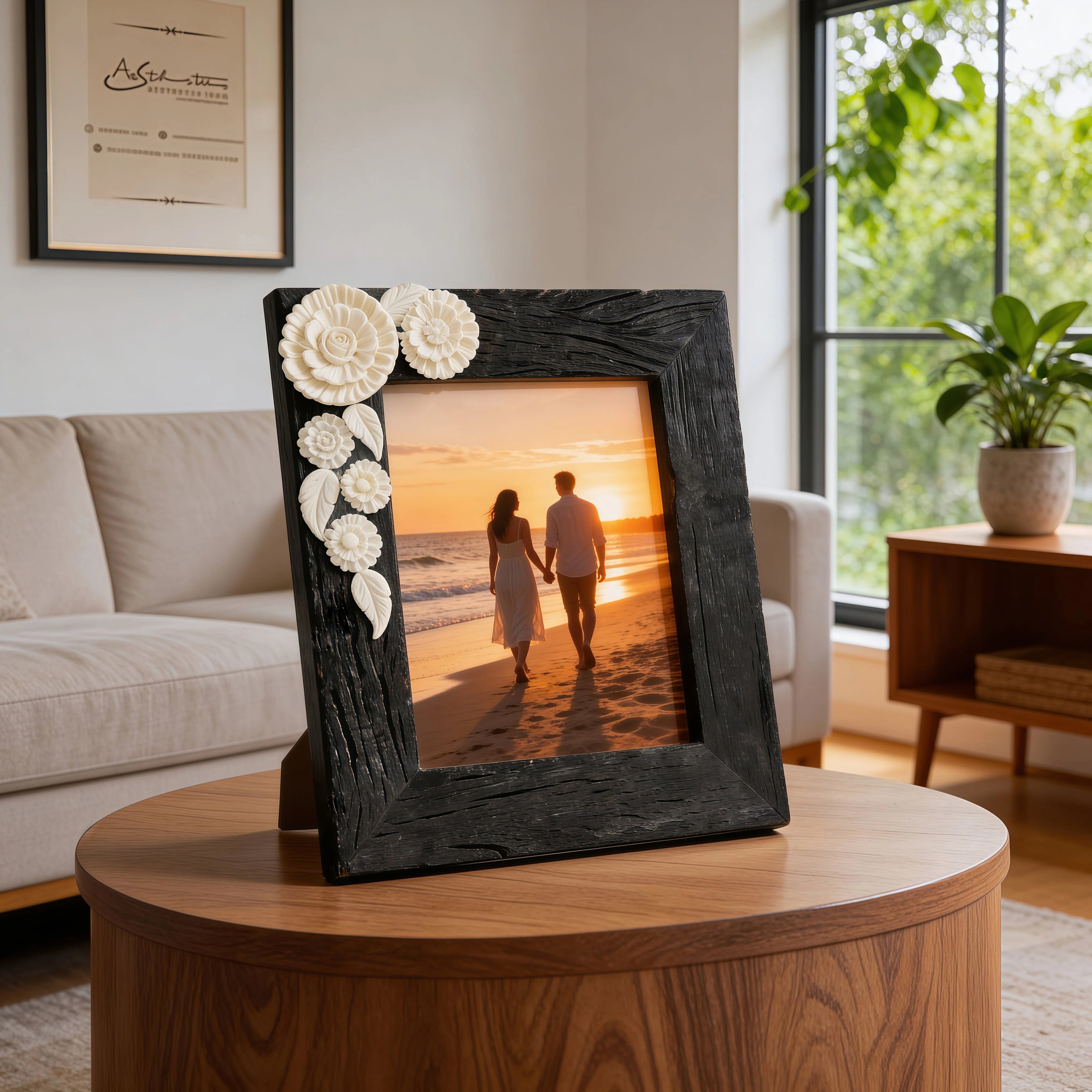 Sunlit Ivory blossom frame