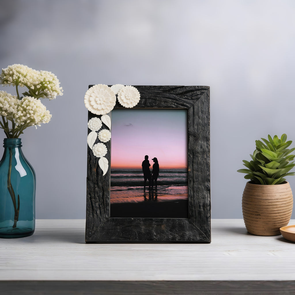 Sunlit Ivory blossom frame