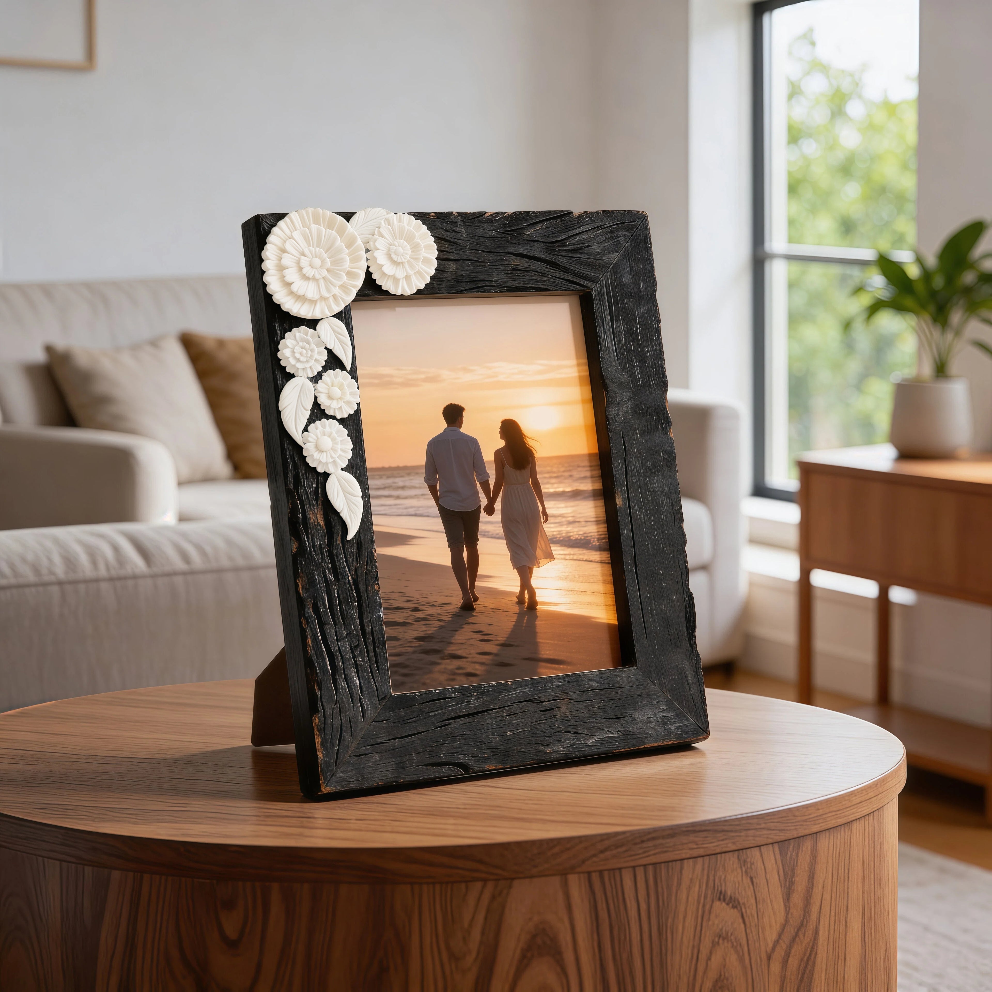 Sunlit Ivory blossom frame