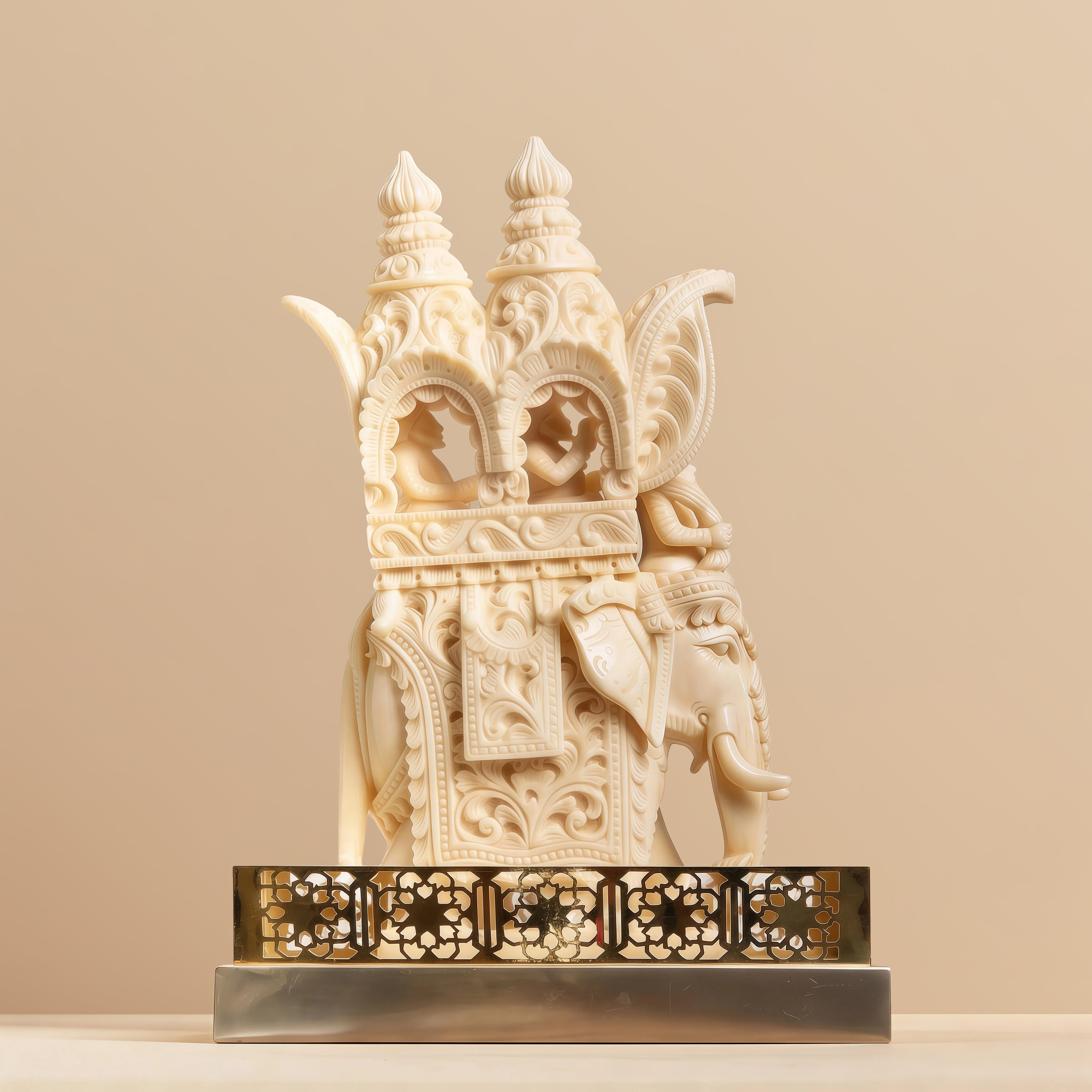 Intricate Cutwork Hauda
