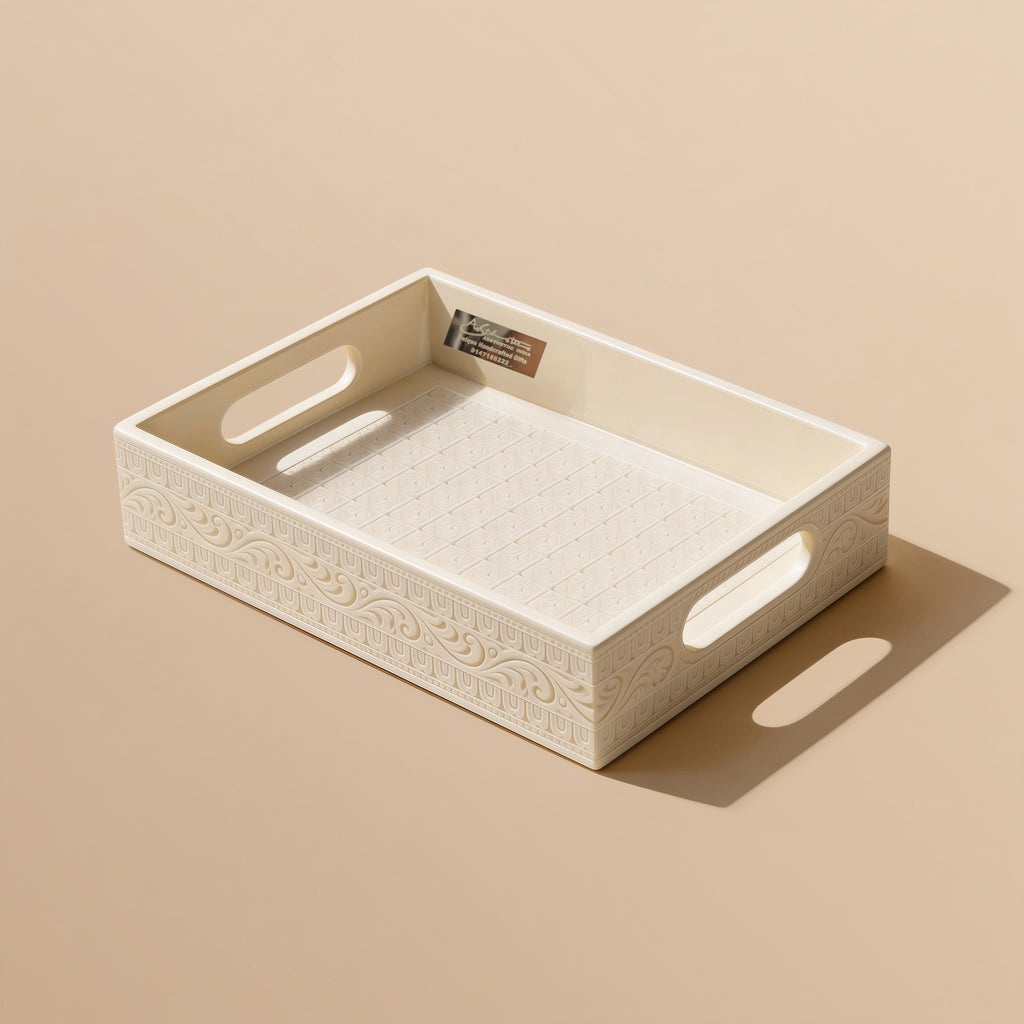 Ivory look alike rectangular tray