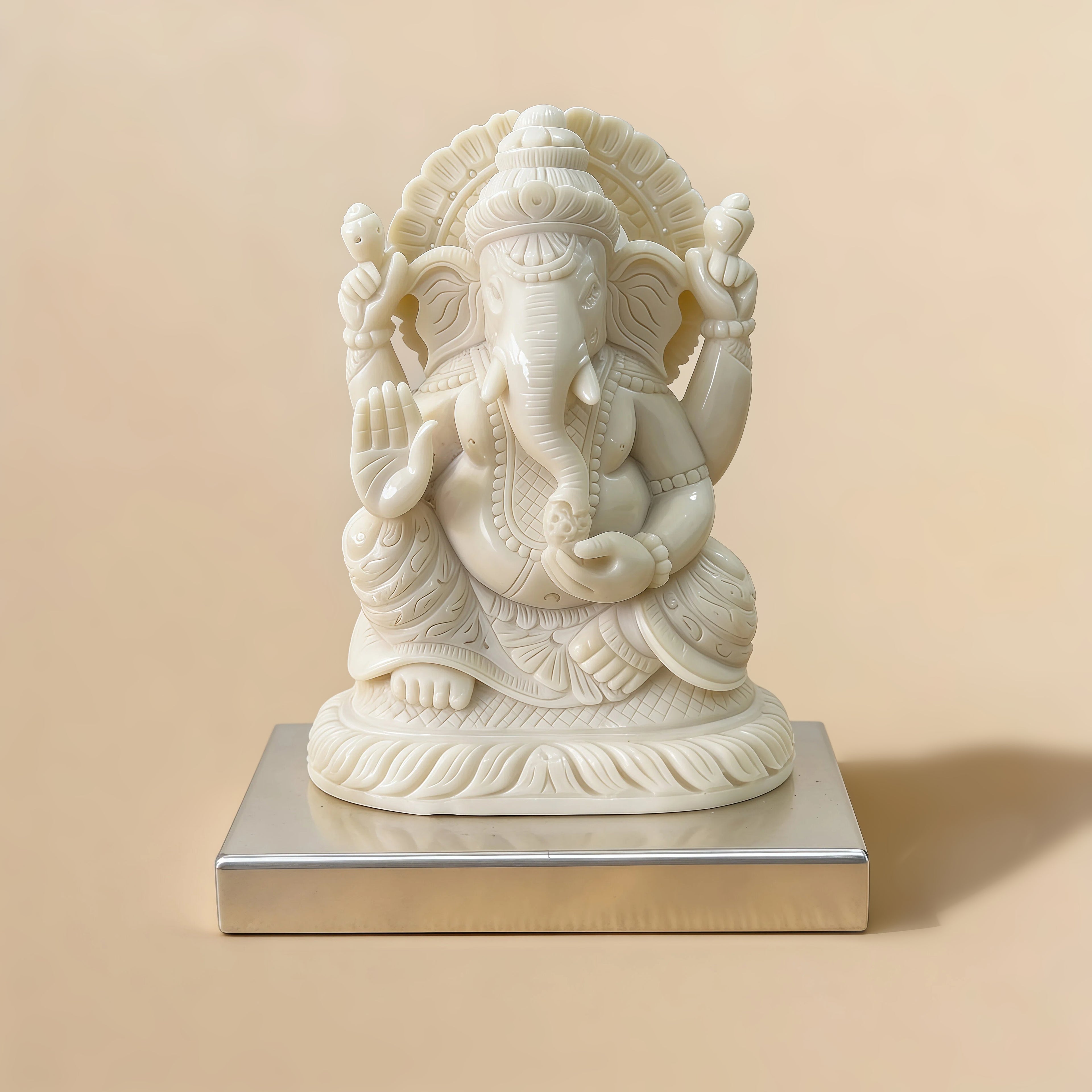 Medium Ivory Look Alike Ganesha