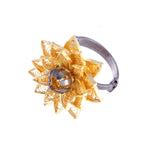 Fleur-de-Lotus Silver Finger Ring
