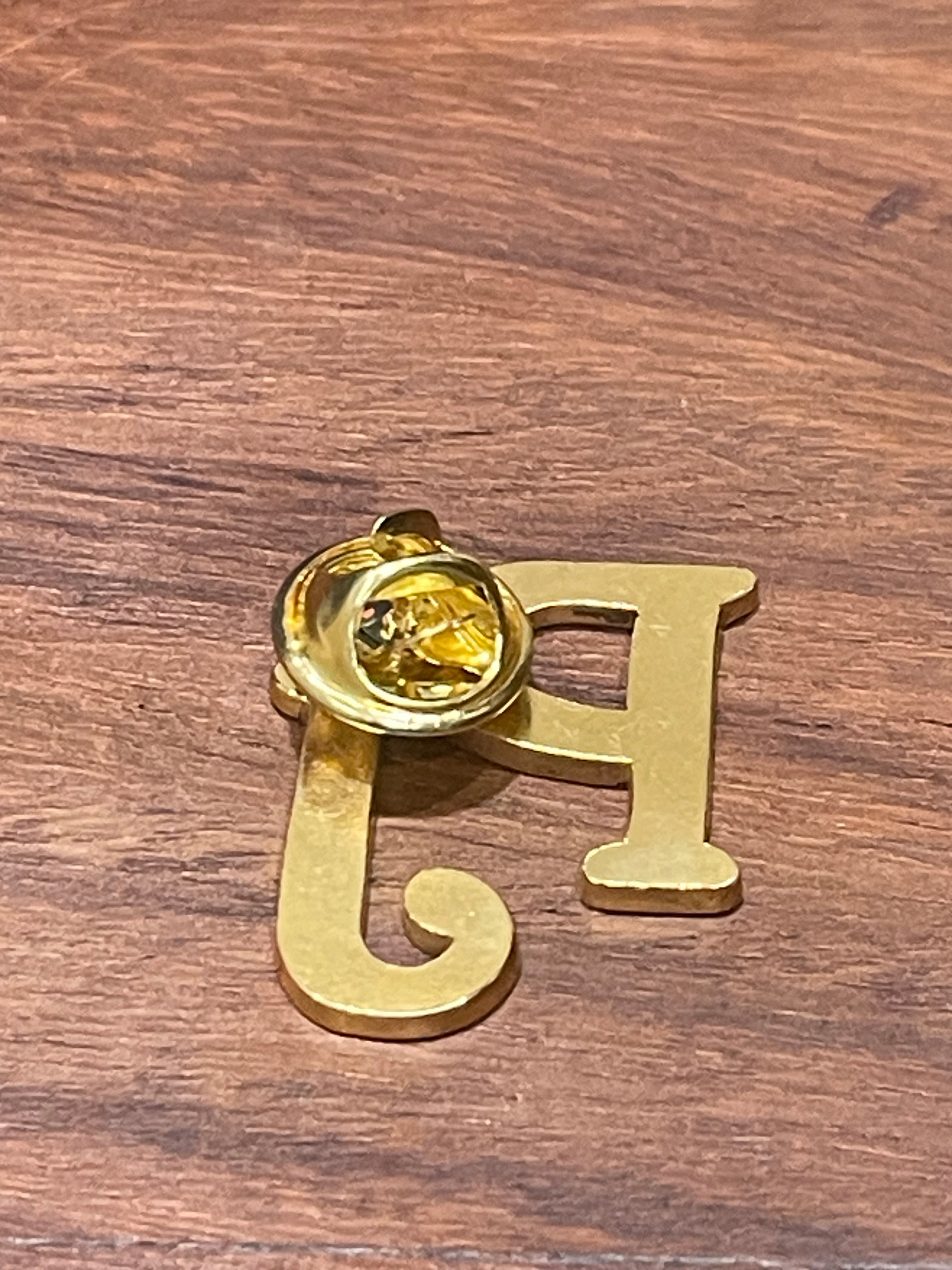 Silver Initial coat pin[Customize]