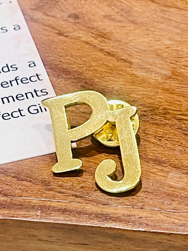 Silver Initial coat pin[Customize]