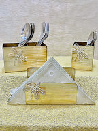 Elegant Cutlery Set with Silver Filigree Dragon Fly | Silver Gifting Item