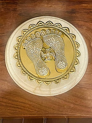 Divine Silver Filigree Laxmi Charan Paduka