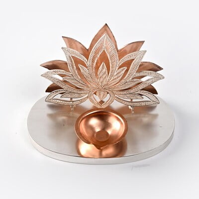 Pristine Lotus Filigree Diya