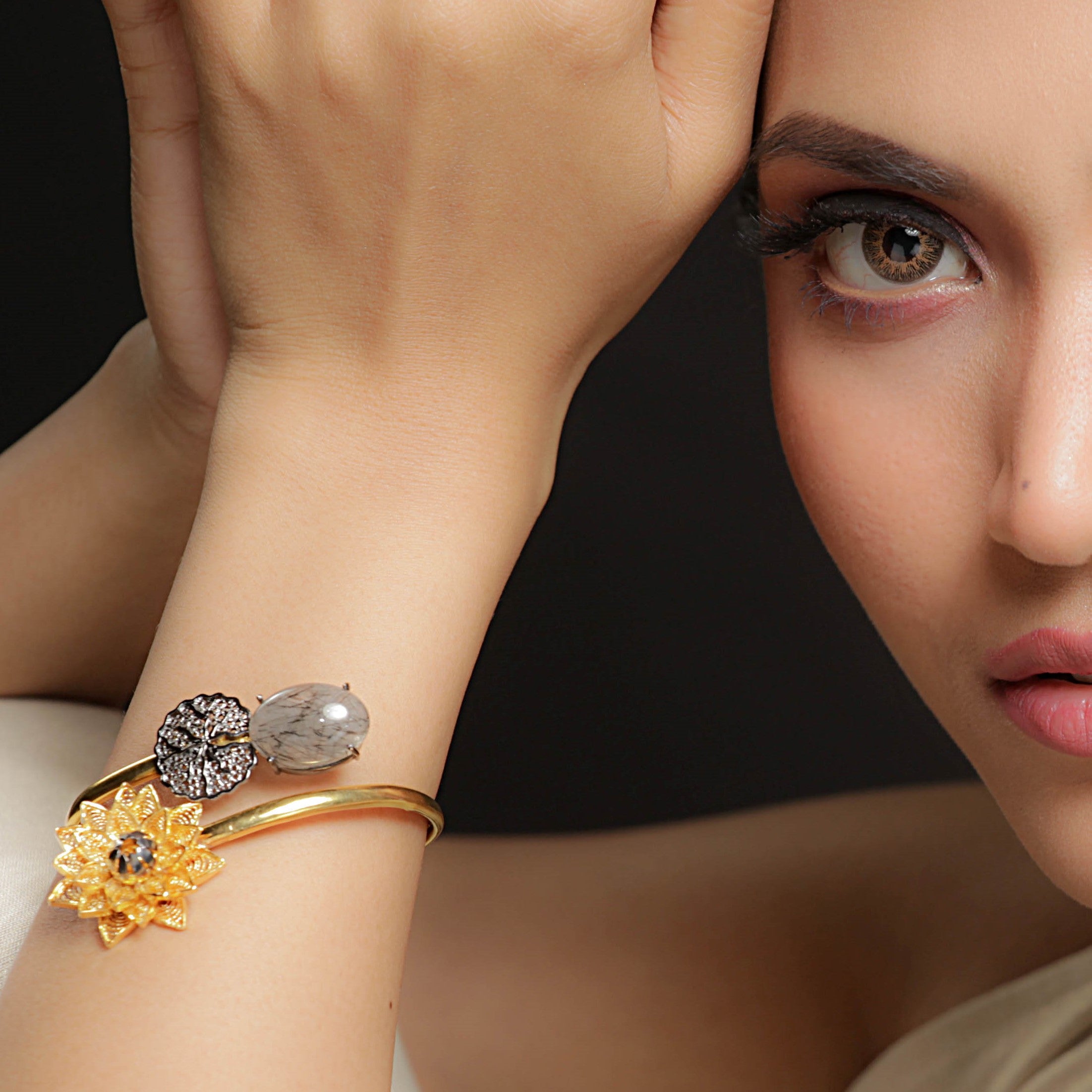 Fleur-de-Lotus-Ren 925 Silver Bracelet