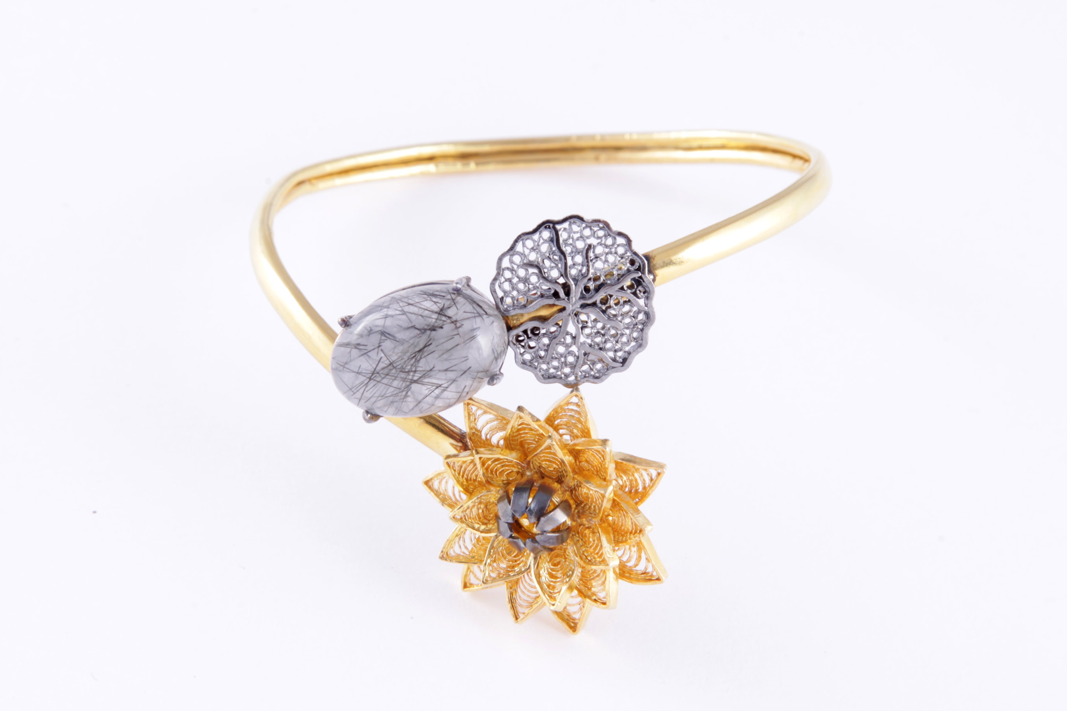 Fleur-de-Lotus-Ren 925 Silver Bracelet
