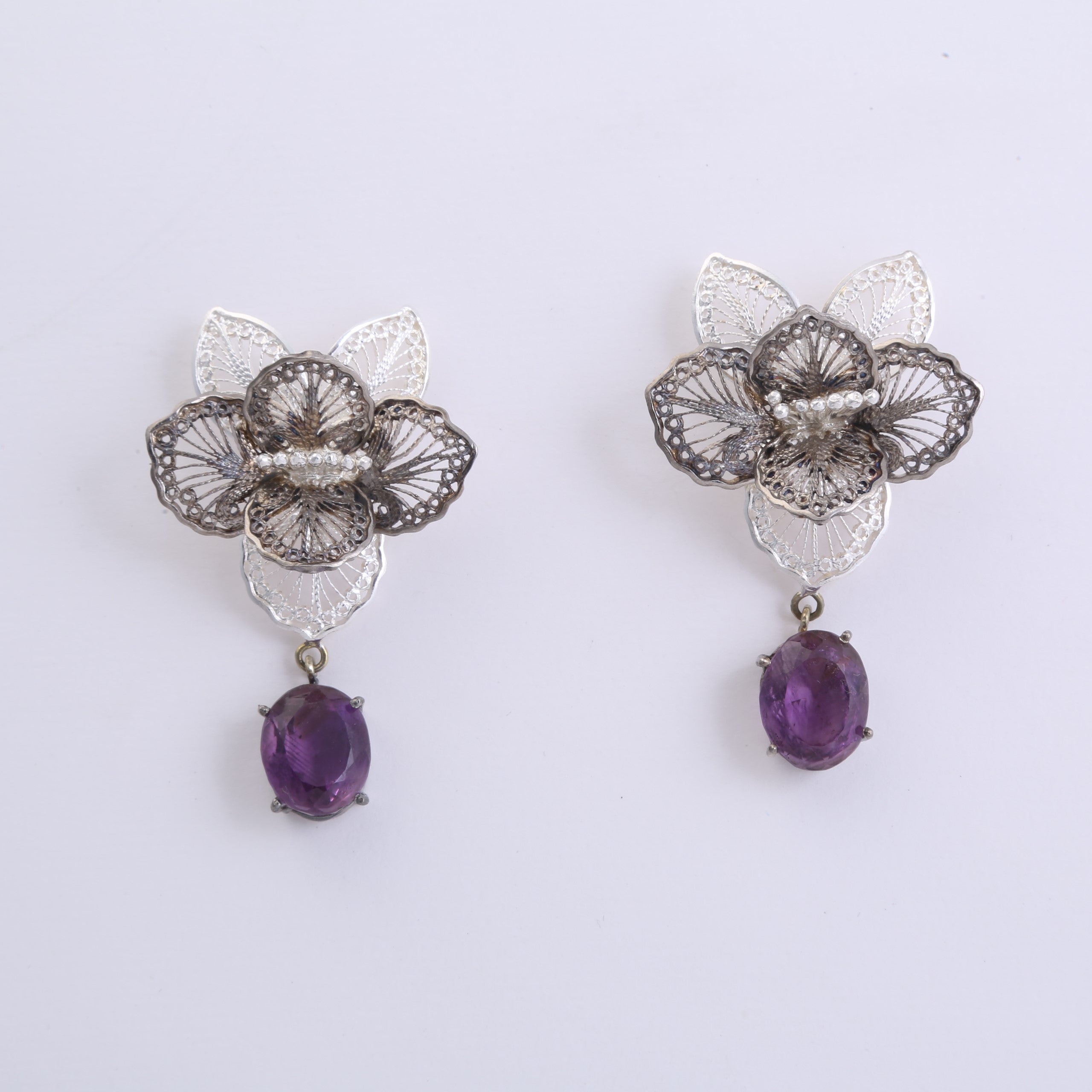 Orquidea Silver Earrings Studs