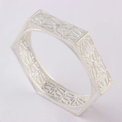 Mehwish Silver Bangle for women