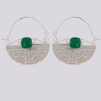 Naa’irah Chandbali Silver Earrings