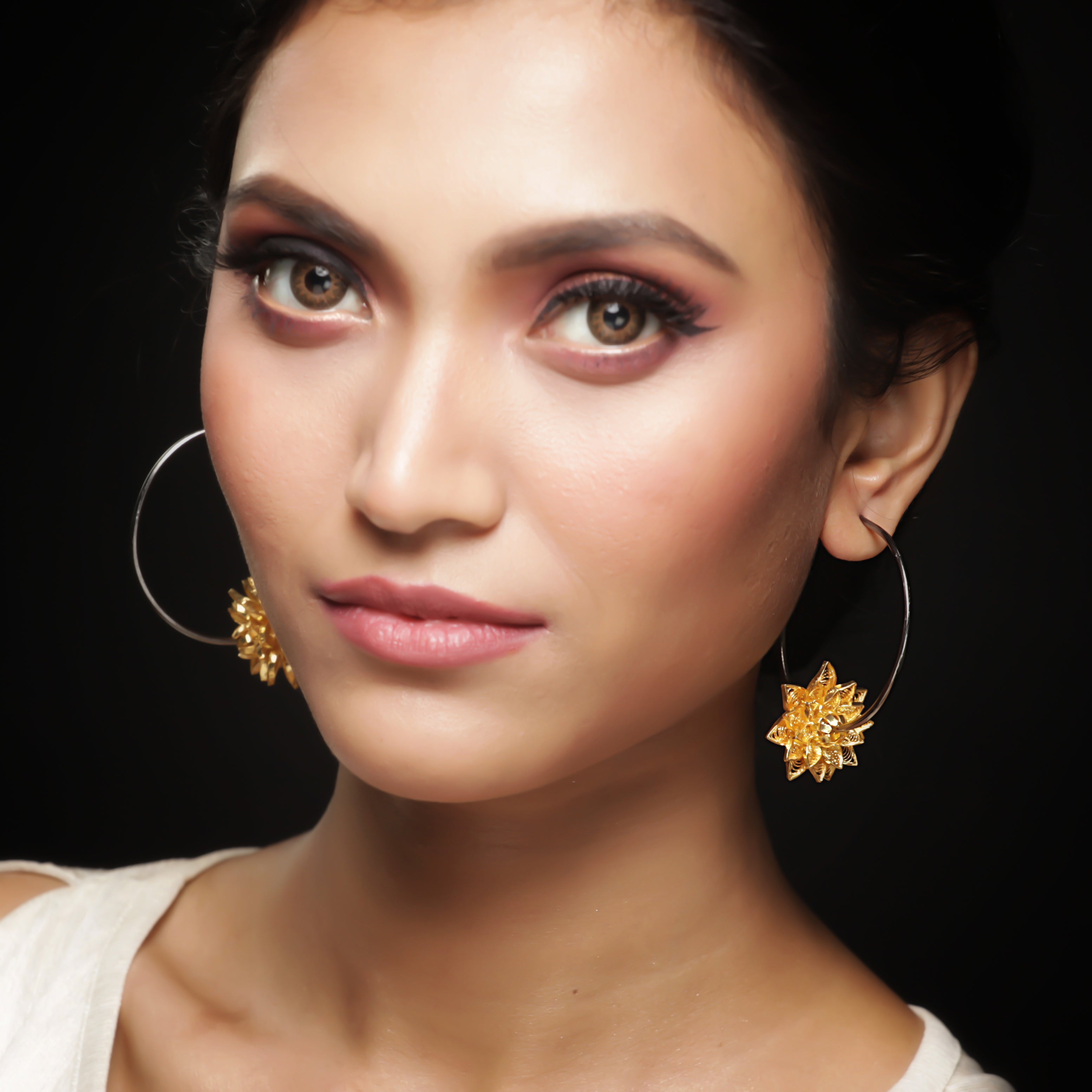 Fleur-de-Lotus Silver Earrings