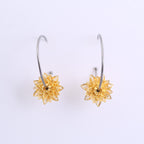 Fleur-de-Lotus Silver Earrings