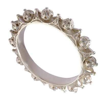 Amira Sterling Silver Bangle