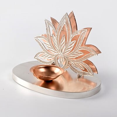 Pristine Lotus Filigree Diya