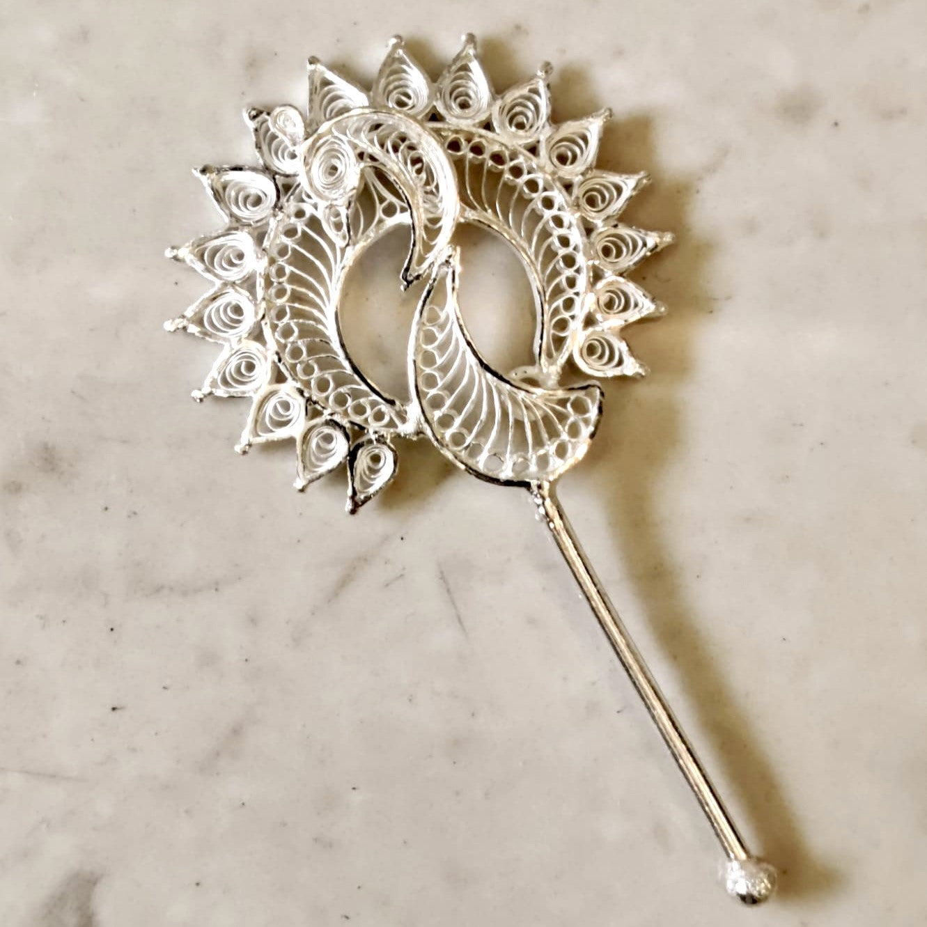 Beautiful Peacock Filigree Tilak Stick