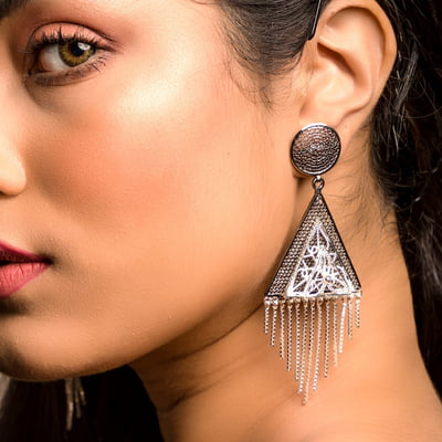 Cleopatra Sterling Silver Earrings