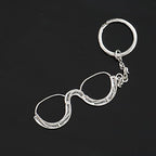Pince-nez Sterling Silver Keychain