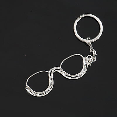 Pince-nez Sterling Silver Keychain