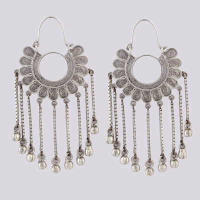 Bohemian Silver Earrings