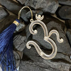 Silver filigree Om bookmark