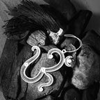 Silver filigree Om bookmark