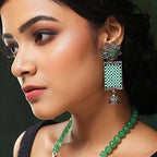 Blissful Zinnia Silver Earrings