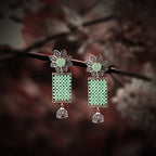 Blissful Zinnia Silver Earrings