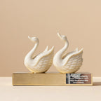 Ivory Look-Alike Swan Pair