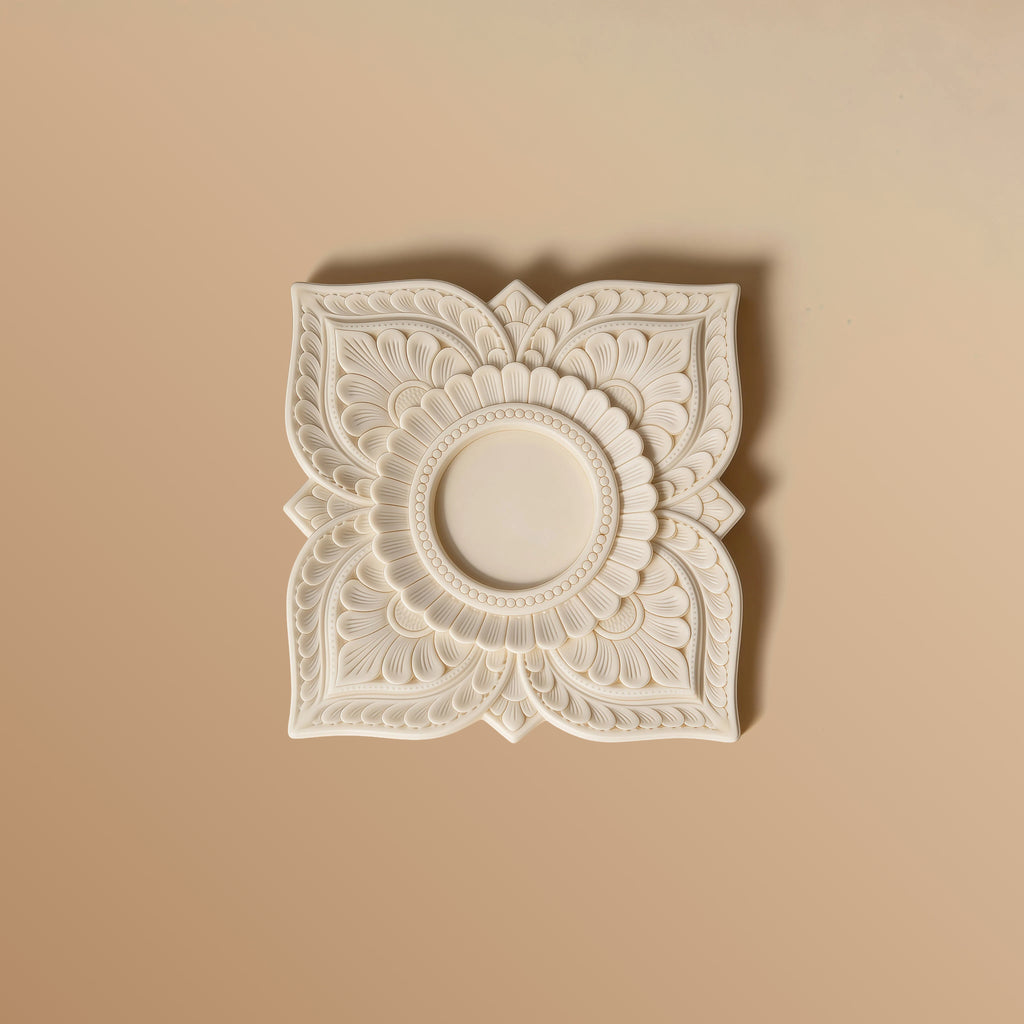 Ivory Look-Alike Lotus Tealight Holder