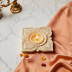 Ivory Look-Alike Lotus Tealight Holder