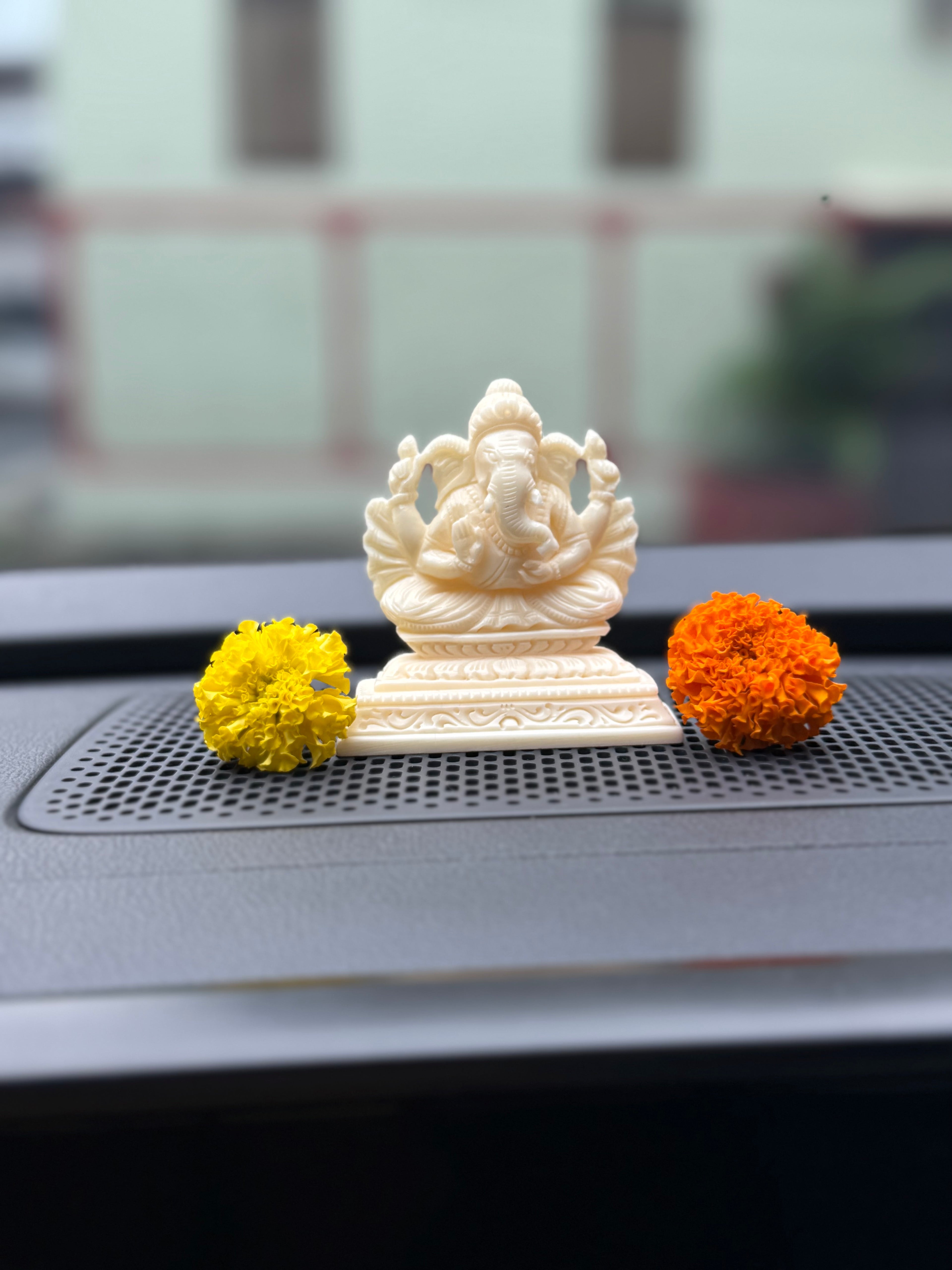 Small Ivory Look Alike Ganesha (car dashboard)