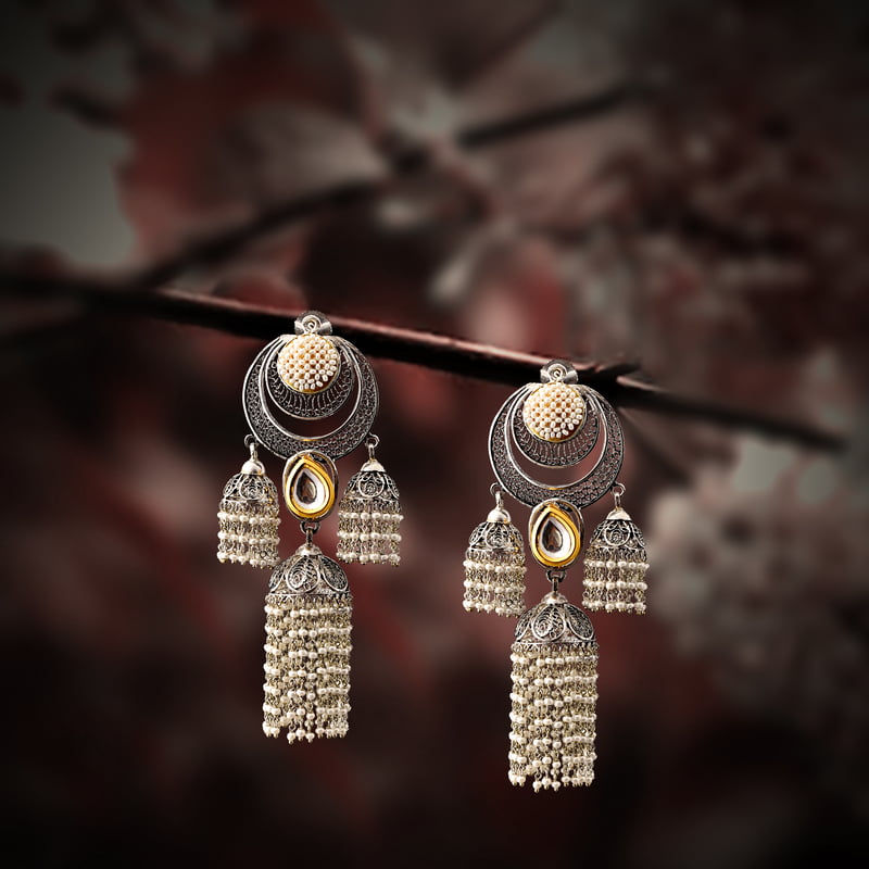 Ramanee Silver Earrings