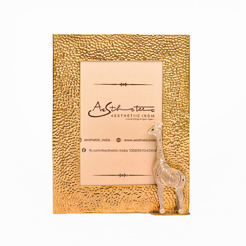 Jigsaw Giraffe Silver Photo Frame designed with Filigree Work