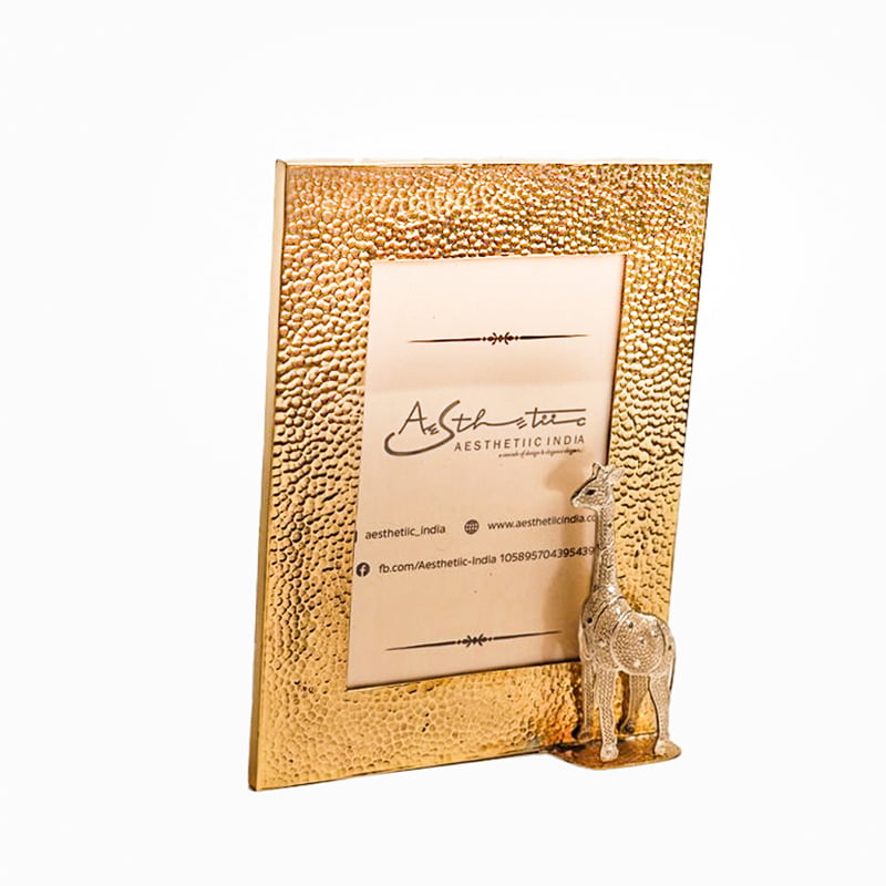 Jigsaw Giraffe Silver Photo Frame designed with Filigree Work