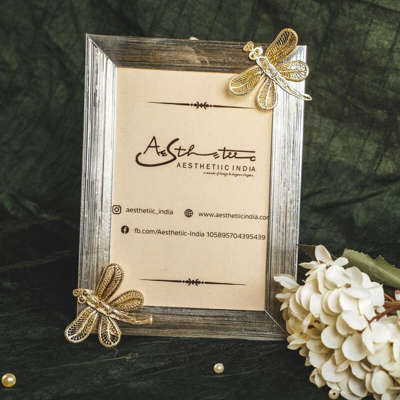 Eternal Gold Plated Dragonfly Photo Frame