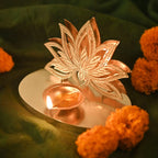 Pristine Lotus Filigree Diya
