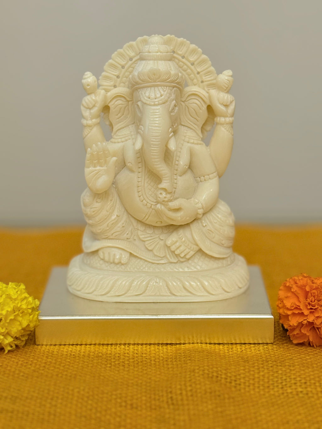 Medium Ivory Look Alike Ganesha