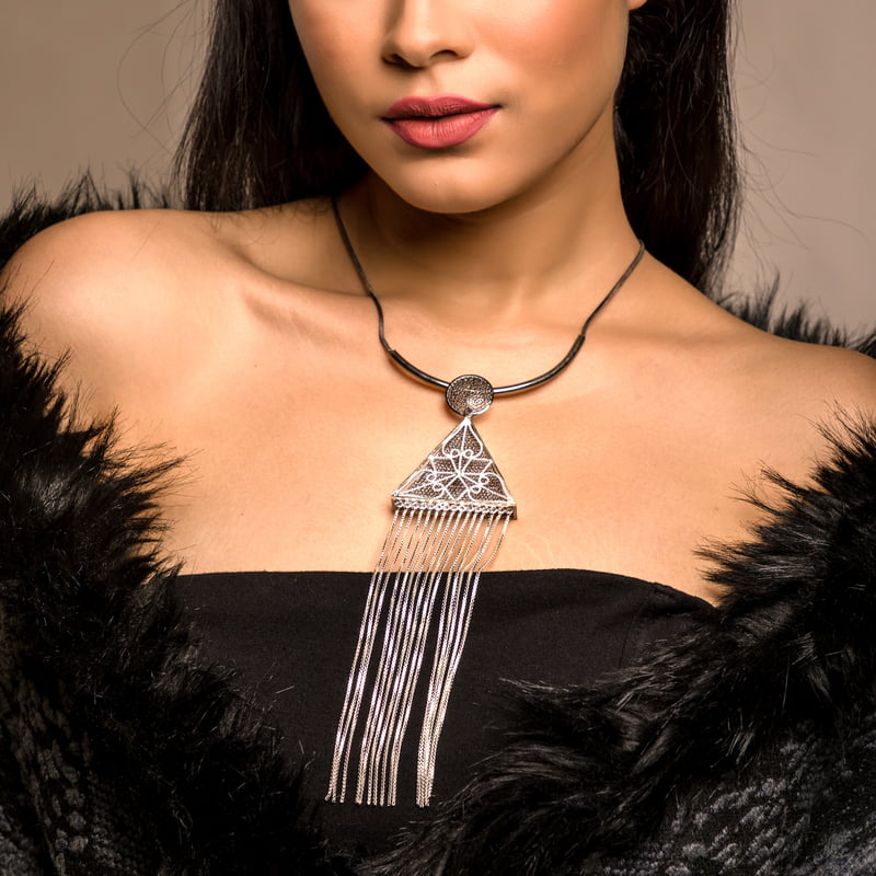 Cleopatra 925 Sterling Silver Necklace
