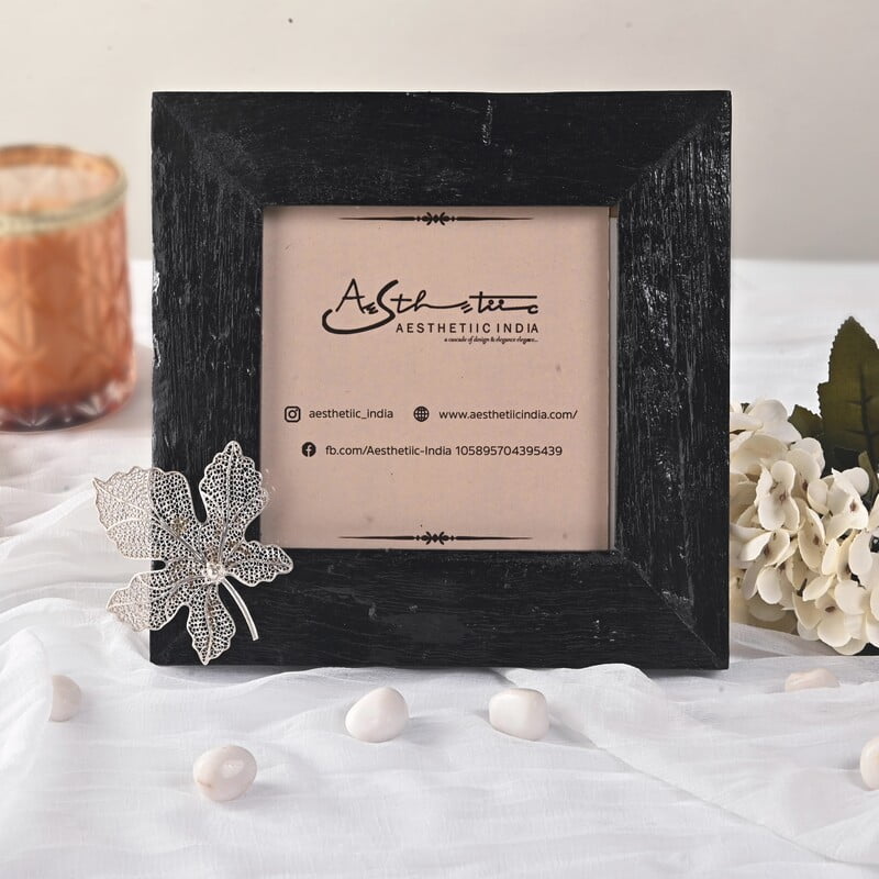 Autumn Maple Leaf Silver Photo Frame