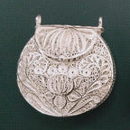 Intricate Silver Coin Pouch