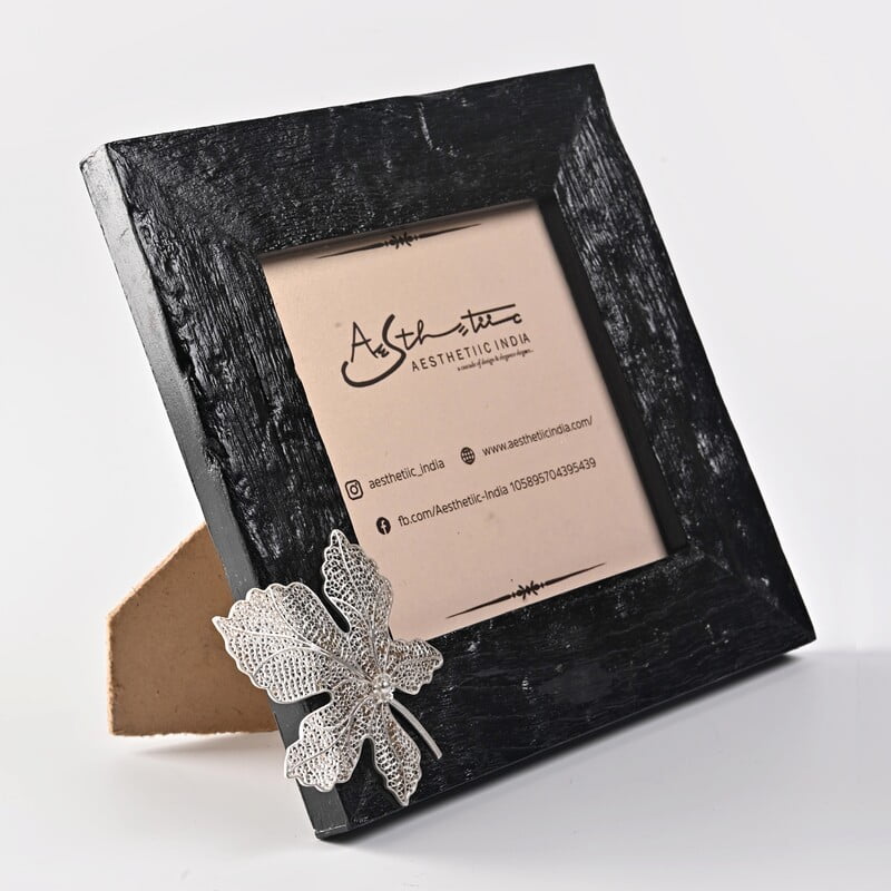 Autumn Maple Leaf Silver Photo Frame