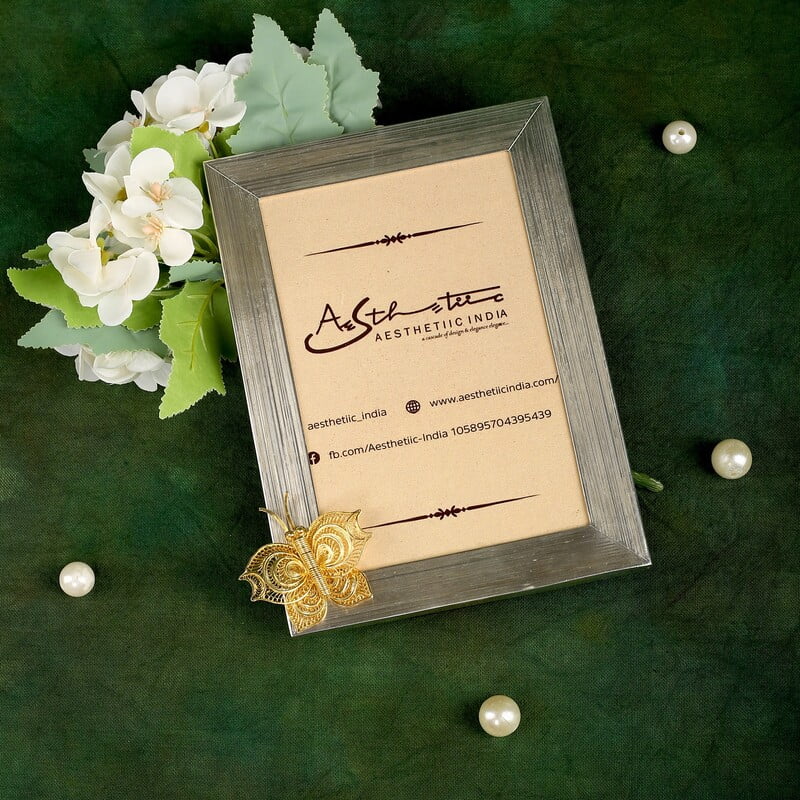 Graceful Gold Plated Butterfly Photo Frame