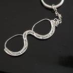 Pince-nez Sterling Silver Keychain