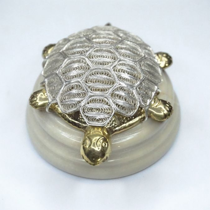 Spiritual Guardian: Silver Tortoise Vastu Charm